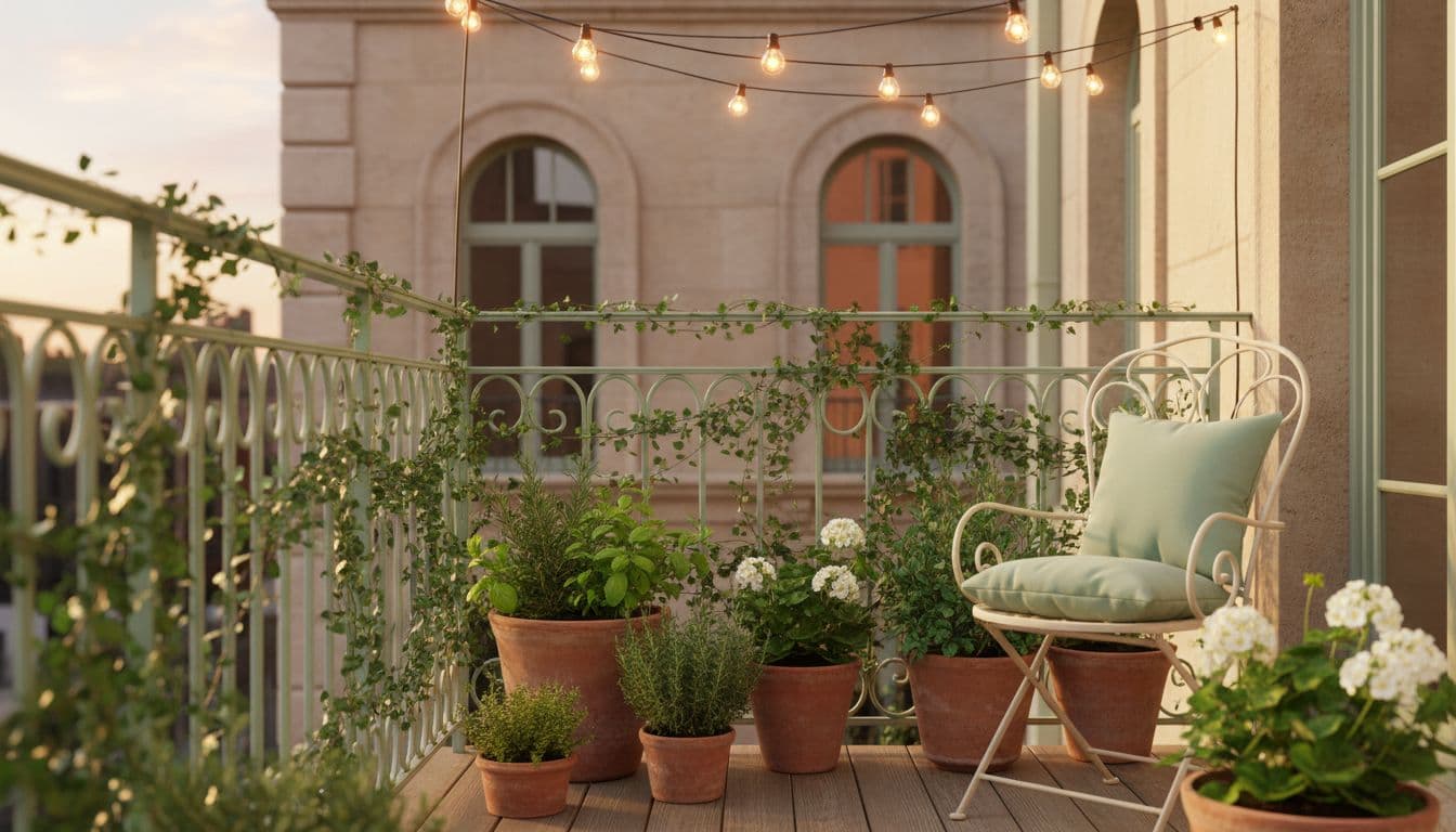 AI balcony garden design idea from photo with FlorAI