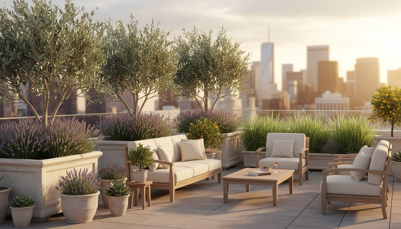 AI terrace and rooftop garden design idea by FlorAI